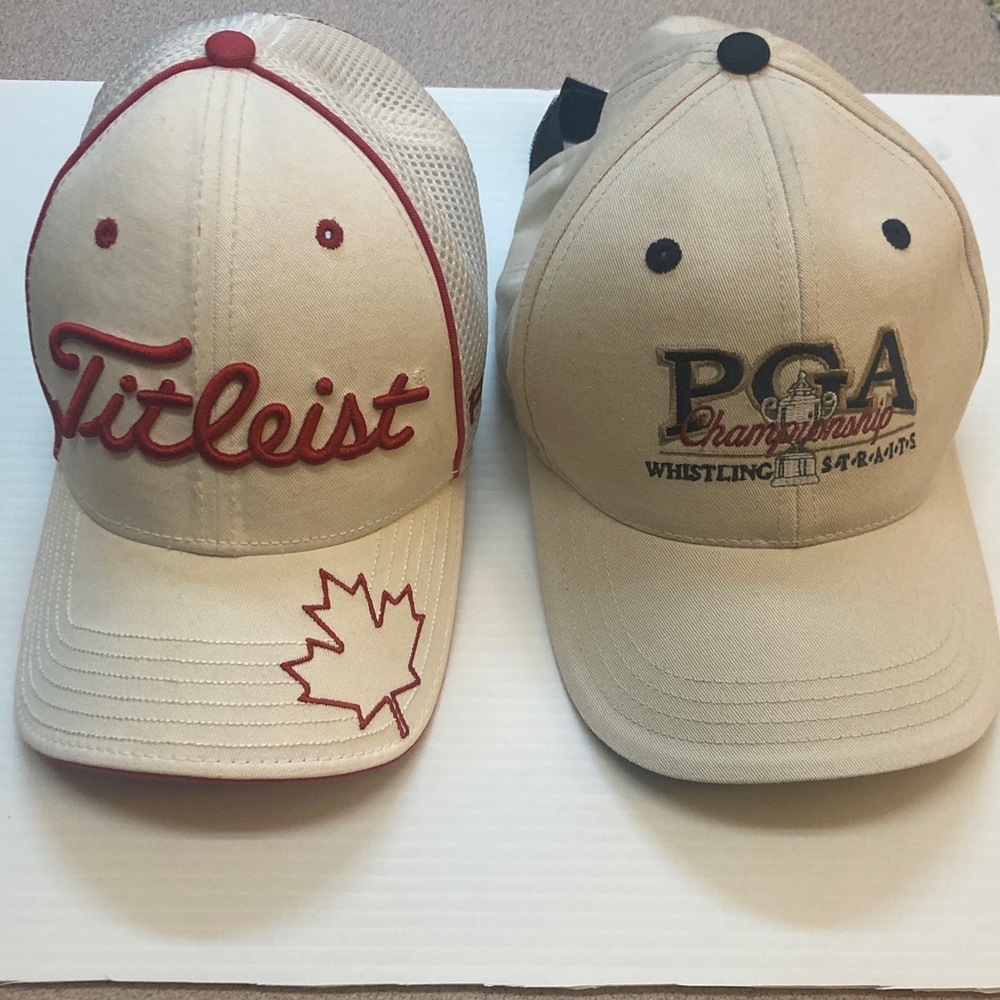 Titleist and PGA Championship Beige Caps